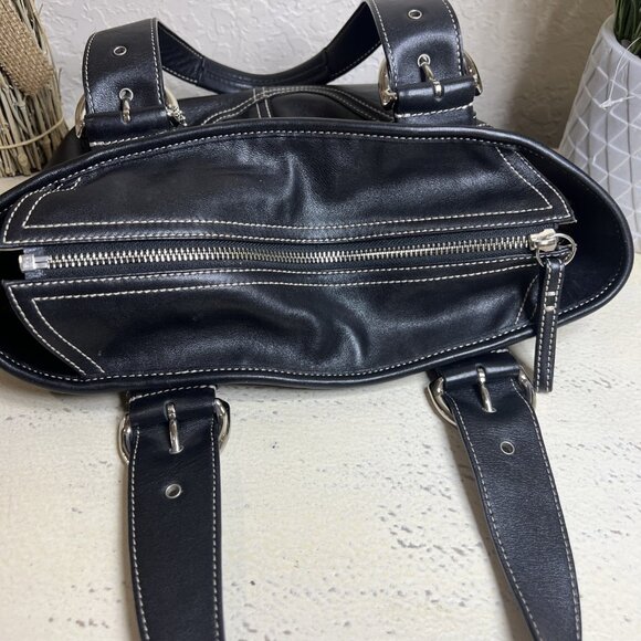 Vintage Coach Black Leather Soho Handbag Shoulder Purse M05D-9544 - Picture 10 of 12